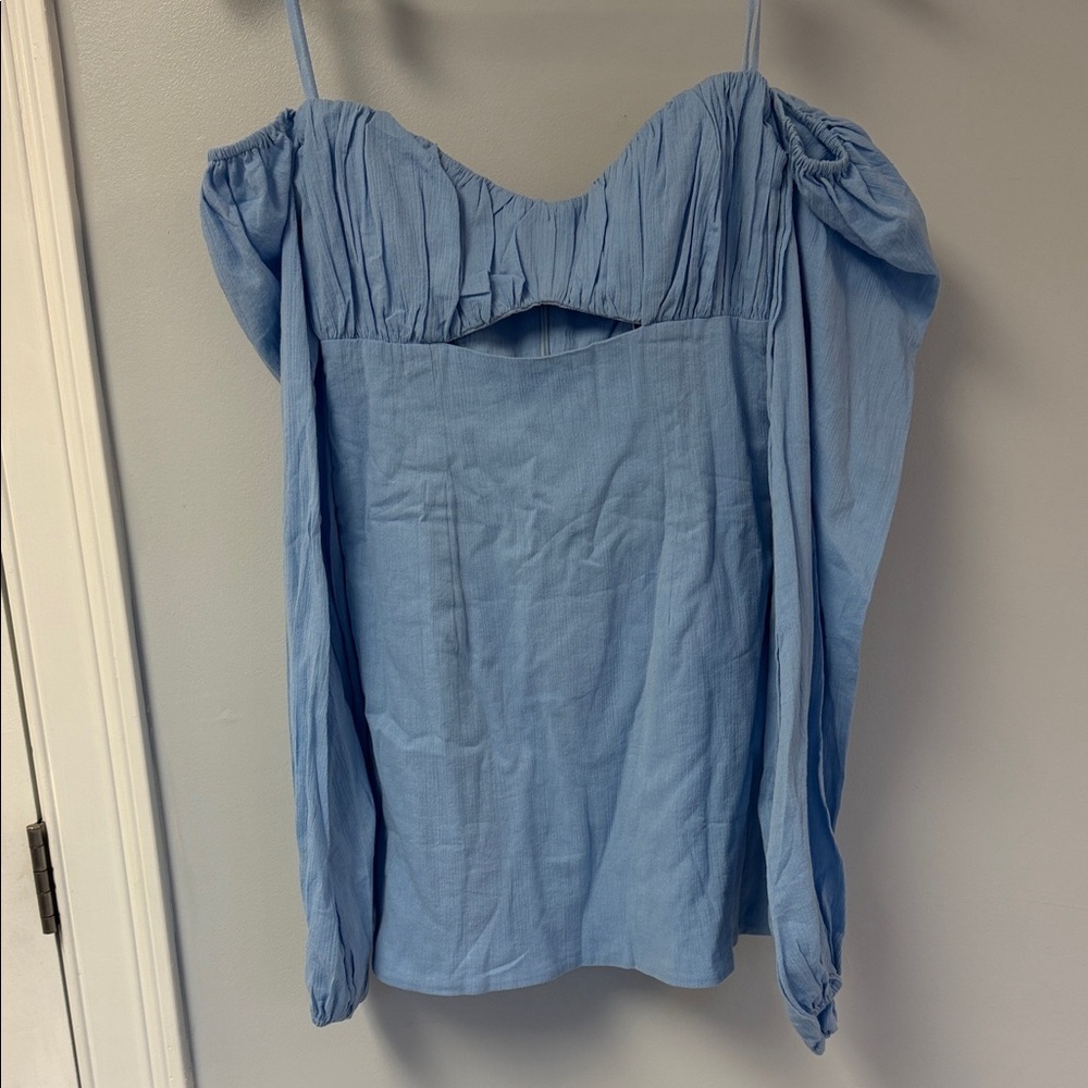 NWT Rumer Off the Shoulder Cotton Mini Dress